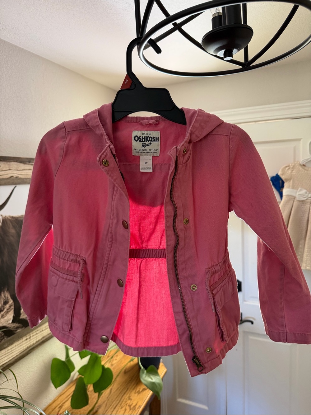 OshKosh B'gosh Girls' Rose Pink Hooded Jacket